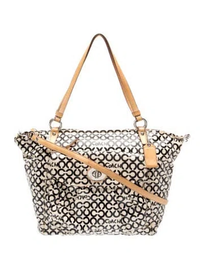 Pre-owned Coach Tote In Neutrals