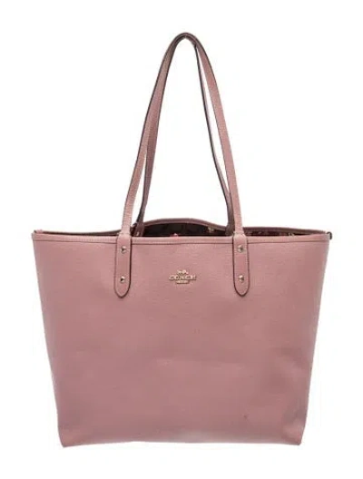 Pre-owned Coach Tote In Pink