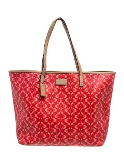 Pre-owned Coach Tote In Red
