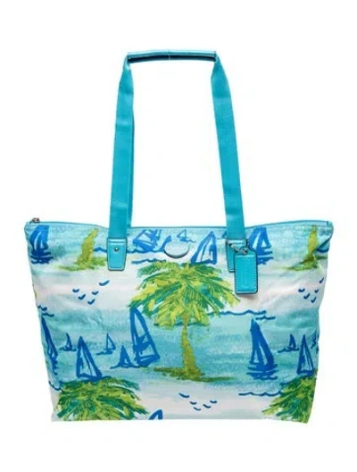 Pre-owned Coach Tote W/ Tags In Blue