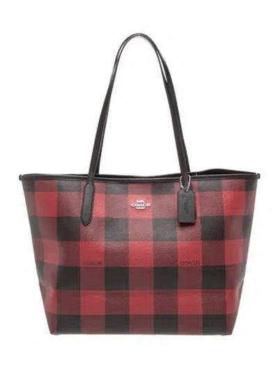 Pre-owned Coach Tote W/ Tags In Red
