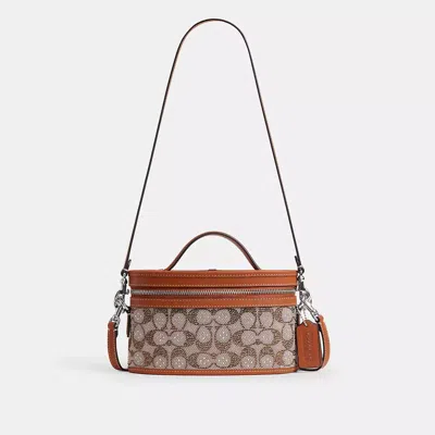 Coach Trail Bag In Crystal Signature Jacquard