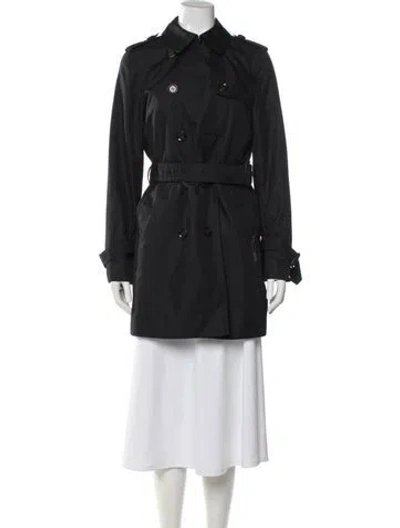 Pre-owned Coach Trench Coat In Black