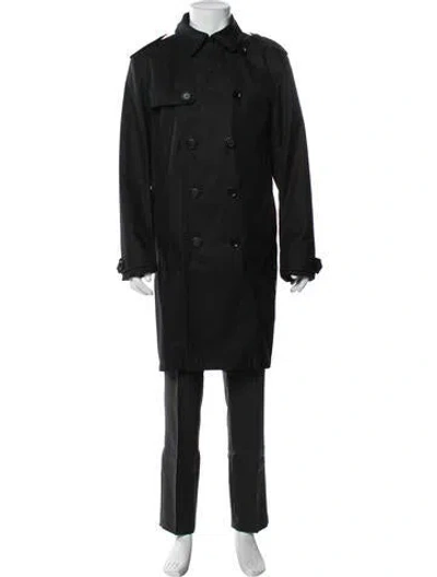 Pre-owned Coach Trench Coat In Black