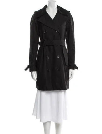 Pre-owned Coach Trench Coat In Black