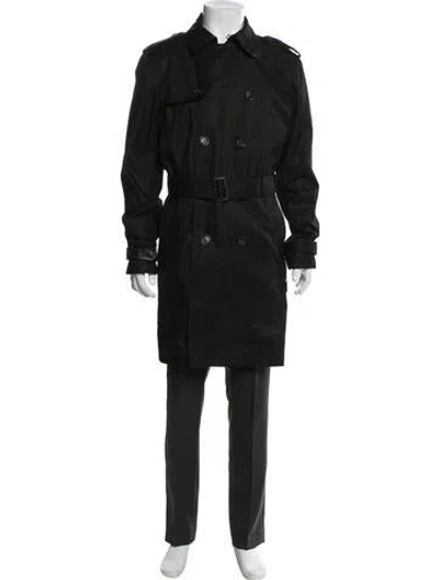 Pre-owned Coach Trench Coat In Black