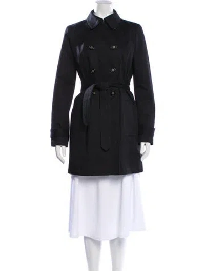 Pre-owned Coach Trench Coat In Black