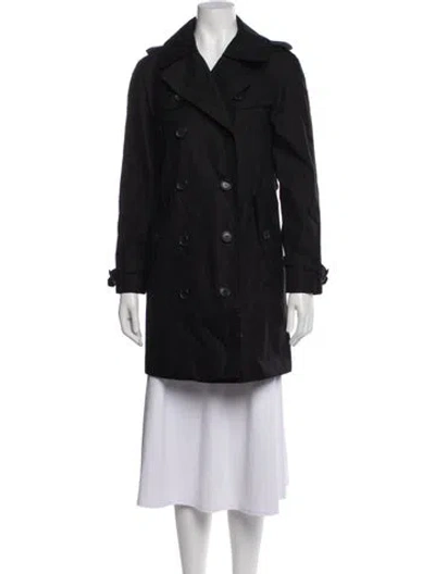 Pre-owned Coach Trench Coat In Black