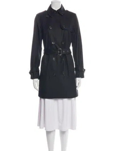 Pre-owned Coach Trench Coat In Black