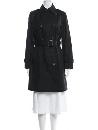 Pre-owned Coach Trench Coat In Black