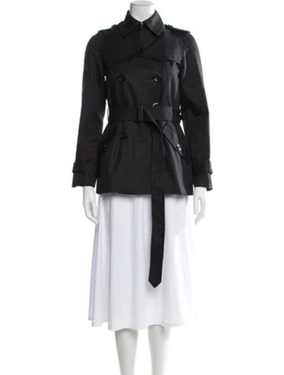 Pre-owned Coach Trench Coat In Blue