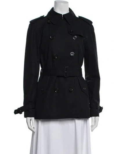 Pre-owned Coach Trench Coat In Blue