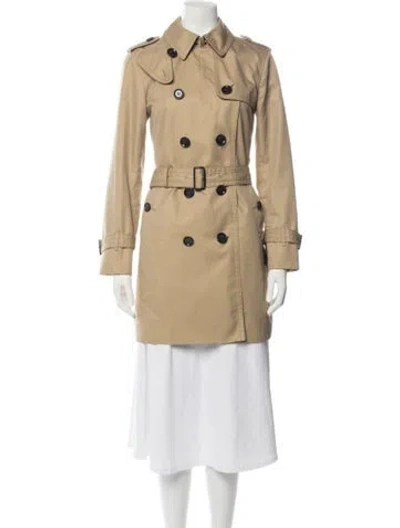 Pre-owned Coach Trench Coat In Green