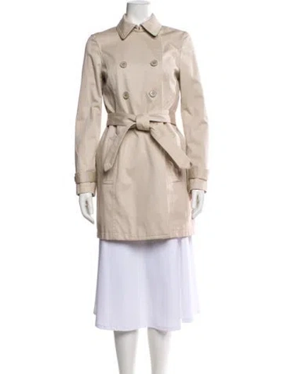 Pre-owned Coach Trench Coat In Neutral
