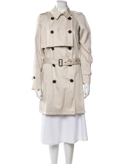 Pre-owned Coach Trench Coat In Neutral