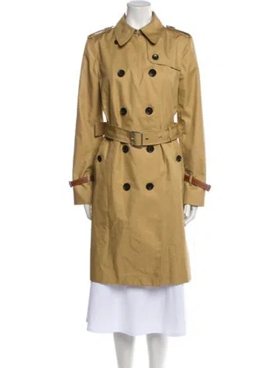Pre-owned Coach Trench Coat In Neutral