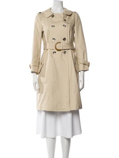 Pre-owned Coach Trench Coat In Neutral