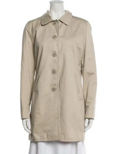 Pre-owned Coach Trench Coat In Neutral