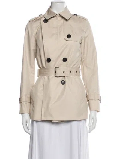 Pre-owned Coach Trench Coat In Neutral