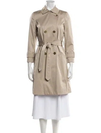 Pre-owned Coach Trench Coat In Neutral