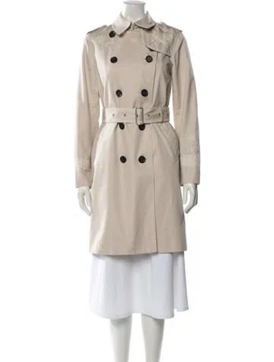 Pre-owned Coach Trench Coat In Neutral