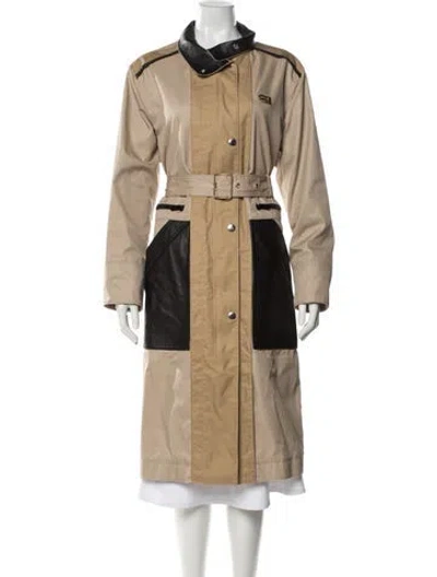 Pre-owned Coach Trench Coat In Neutral