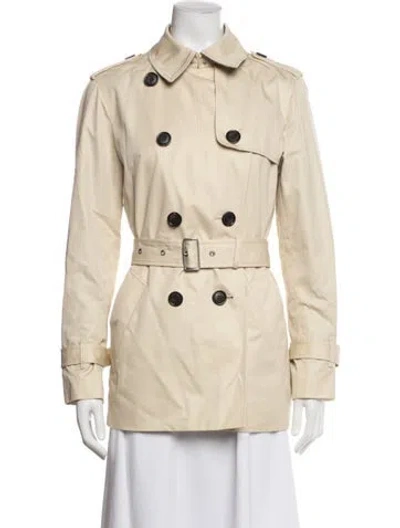 Pre-owned Coach Trench Coat In Neutral