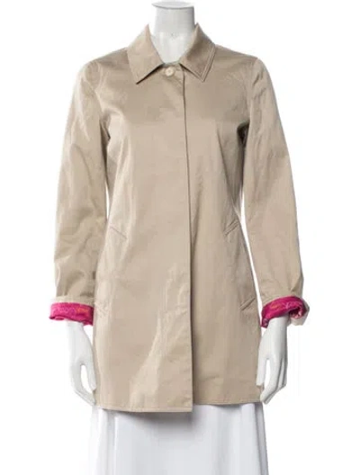 Pre-owned Coach Trench Coat In Neutrals