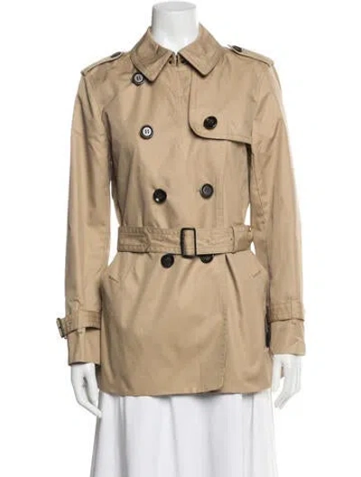 Pre-owned Coach Trench Coat In Neutrals