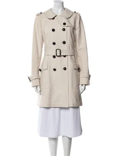 Pre-owned Coach Trench Coat In Neutrals