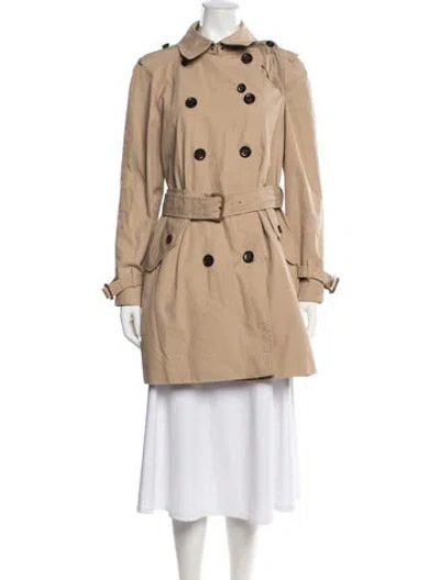Pre-owned Coach Trench Coat In Neutrals