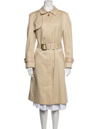 Pre-owned Coach Trench Coat In Neutrals