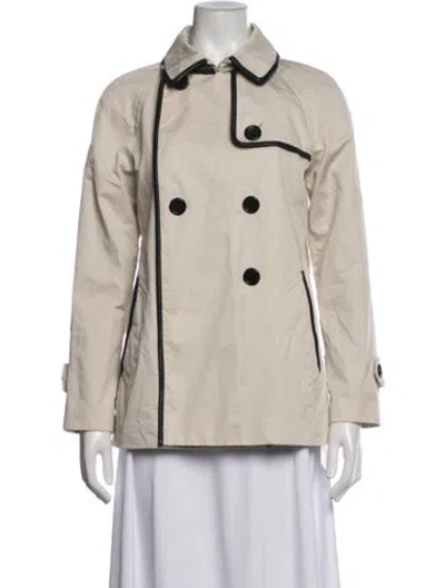 Pre-owned Coach Trench Coat In Neutrals
