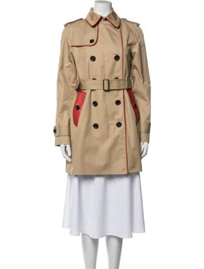 Pre-owned Coach Trench Coat In Neutrals
