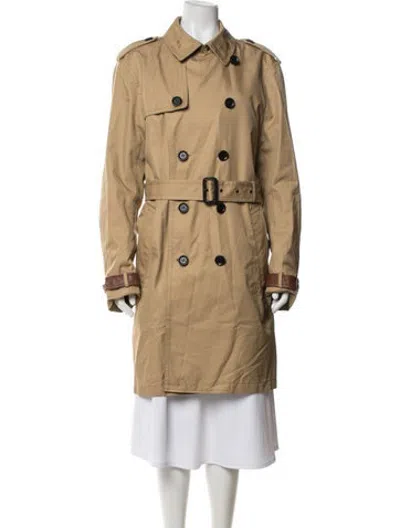 Pre-owned Coach Trench Coat In Neutrals