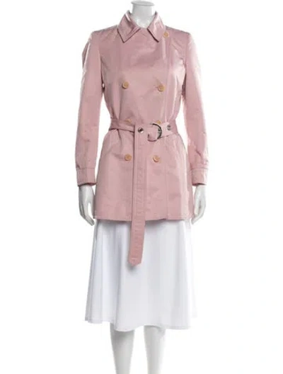 Pre-owned Coach Trench Coat In Pink