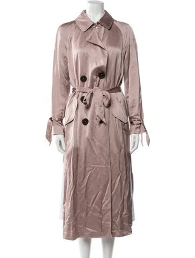Pre-owned Coach Trench Coat In Pink