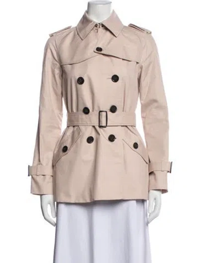Pre-owned Coach Trench Coat In Pink