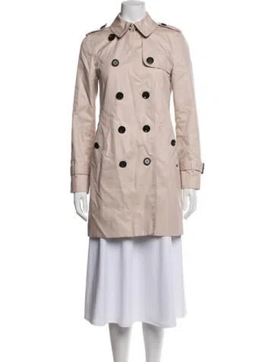 Pre-owned Coach Trench Coat In Pink
