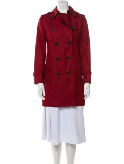 Pre-owned Coach Trench Coat In Red