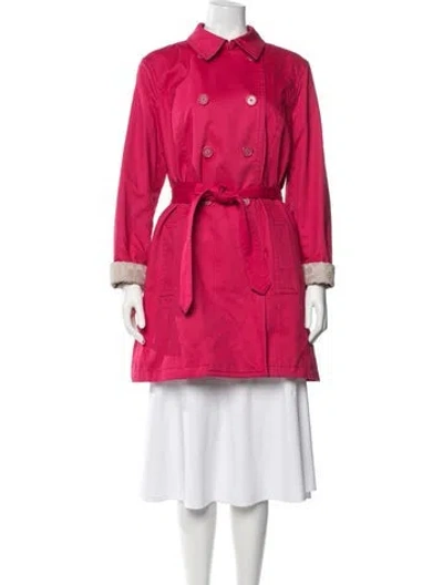 Pre-owned Coach Trench Coat In Red