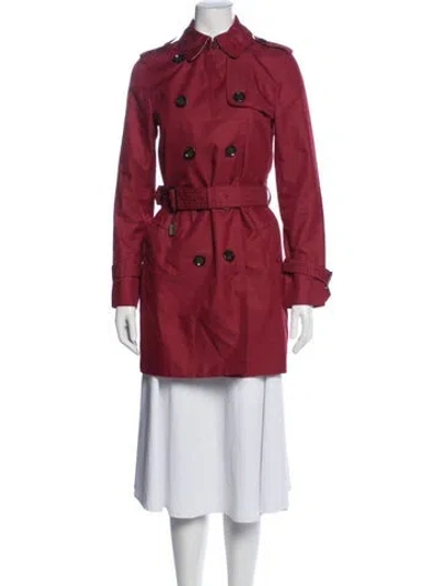 Pre-owned Coach Trench Coat In Red