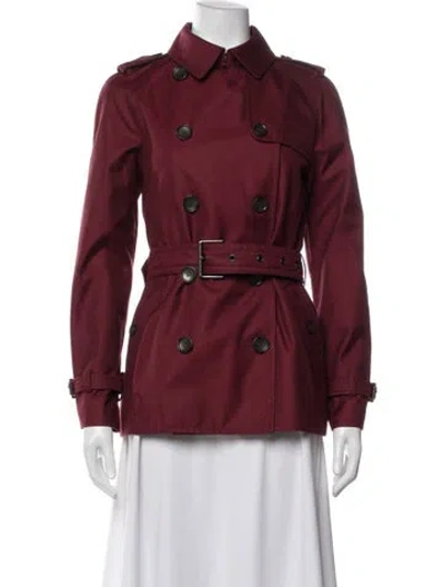 Pre-owned Coach Trench Coat In Red