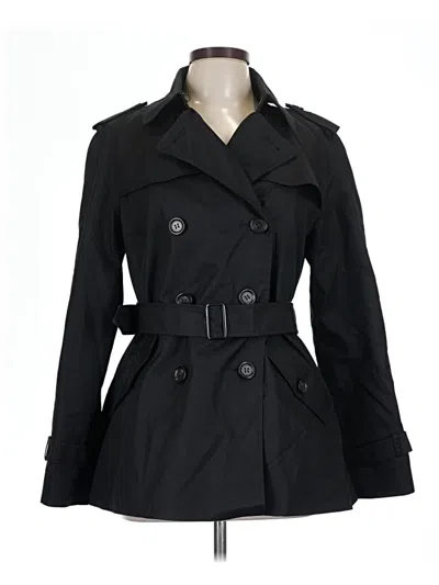Pre-owned Coach Trenchcoat In Black