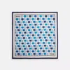 Coach Trompe L'oeil Bag Print Silk Square Scarf In Blue Multicolor