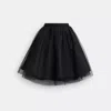 Coach Tulle Midi Skirt In Black