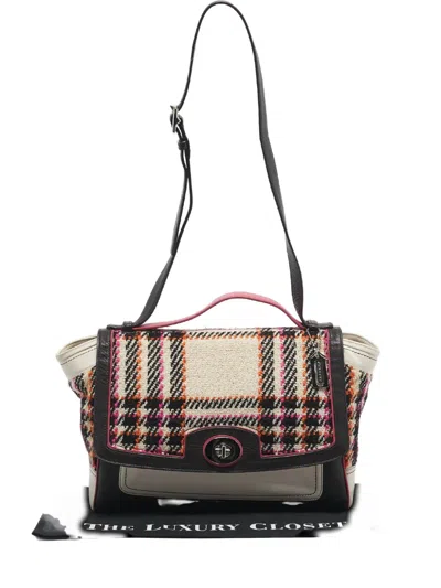 Pre-owned Coach Turn-lock-fastening Tote Bag In Neutral