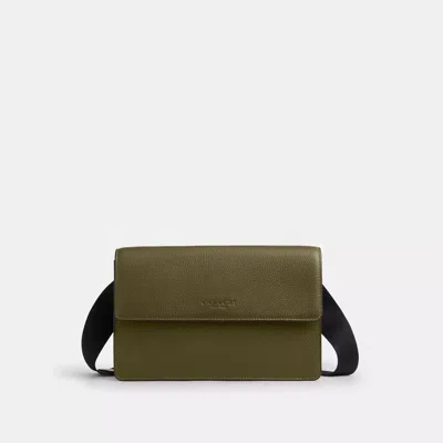 Coach Turner Flap Crossbody Bag In Green