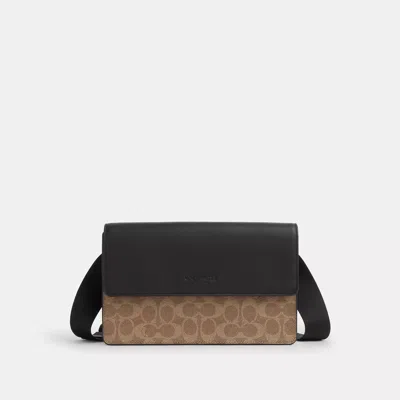 Coach Turner Flap Crossbody Bag In Signature Canvas In Multi