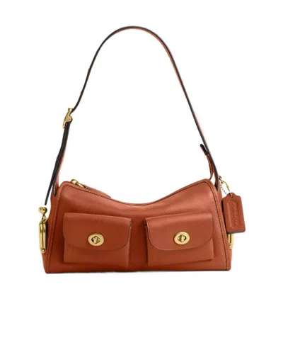 Coach Turnlock Haversack Bag 27 In Brown